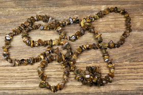 Kaulahelmet tiikerinsilmä 85cm sipsihelmet