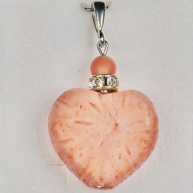 Riipus korallisydän ja koralli zirkonikoristein
