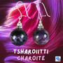Korvakorut tsharoiitti 14mm zirkonikoristein 64ko18