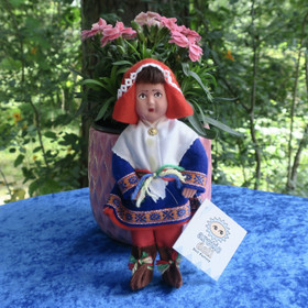 Nukke Lapinnukke 18cm tyttö sinisessä lapinpuvussa