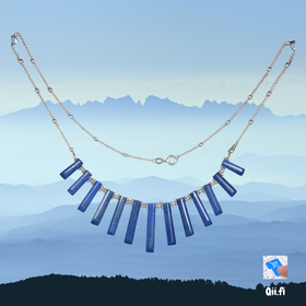 Kaulakoru lapis latsuli 47cm, 925-hopeaa. LL6