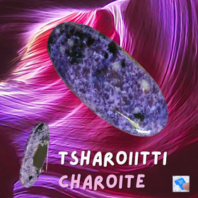 Rintakoru tsharoiitti violetti, ovaali nro1