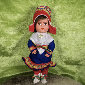 Nukke Lapinnukke 29 cm tyttö sinisessä lapinpuvussa