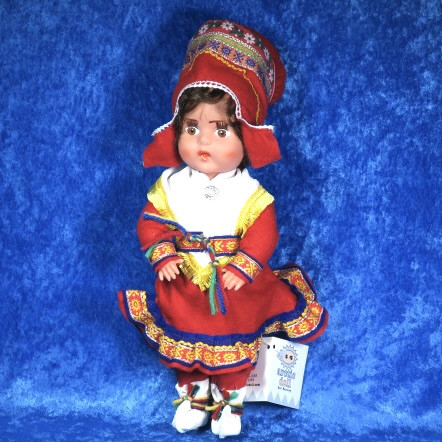 Nukke Lapinnukke 29 cm tyttö punaisessa lapinpuvussa