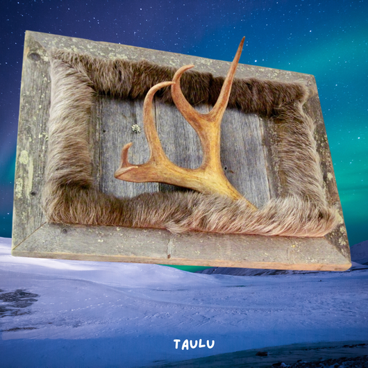 Taulu poronsarvi kelopuukehys