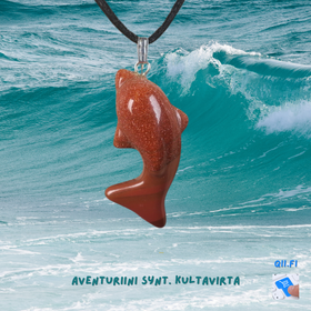 Riipus DELFIINI 30mm kultavirta kimalteleva ruskea aventuriini