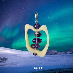 Riipus ametisti ja poronluu Riija1-2