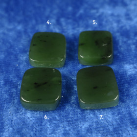 Nefriitti kapussi vihreä suorakaide 12x13mm