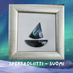 Taulu spektroliitti purjelaiva 15x15cm Ylämaa Suomi nroC