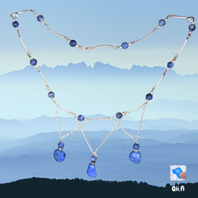 Kaulakoru lapis latsuli 45cm, 925-hopeaa LL7