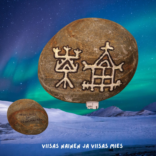 Shamaanikivi viisas nainen ja viisas mies, kvartsiitti nro 4