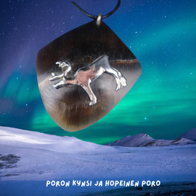 Riipus poron kynsi eli kopara, jossa hopeinen poro MASA