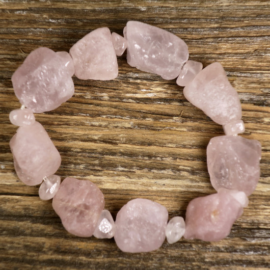 Rannekoru ruusukvartsi raakakivet 