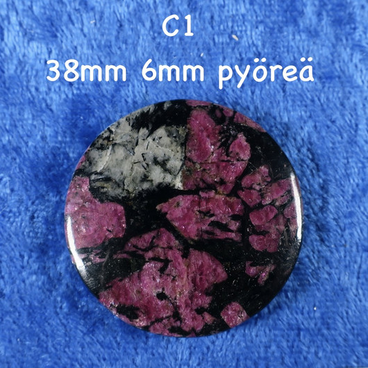 Eudialyytti kapussi cabochon pyöreä nro C1