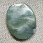 Nefriitti iridisoiva hiottu ympäriinsä 36x30x8mm NEF1