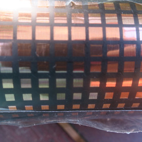 Foliolahjapaperi 50m rulla, väri ruudullinen kupari/ruskea ja hopea 