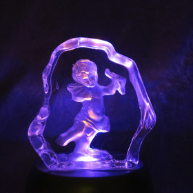 Lasikoriste enkeli 8x8x2cm väritön