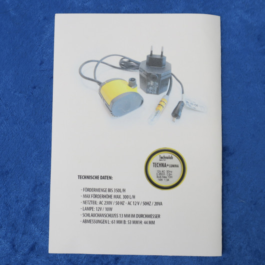 Suihkulähdepumppu 320L/H Technolab