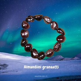 Rannekoru almandiini granaatti rumpuhiottu, koko 17cm