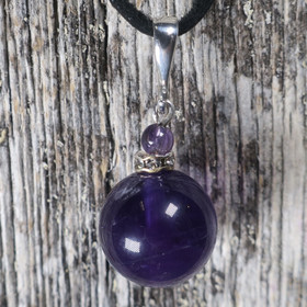 Riipus ametisti tumma 14mm zirkonikoristein 14z4 SAANA