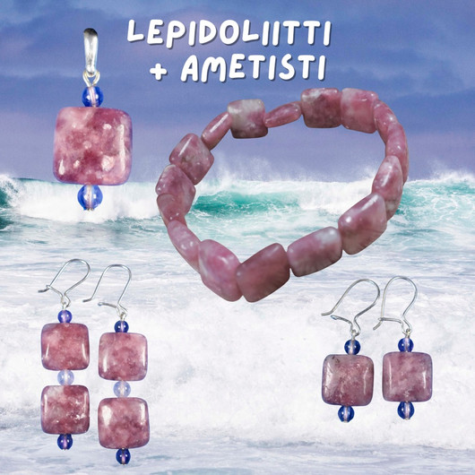 Rannekoru lepidoliitti 18-19cm LIISA