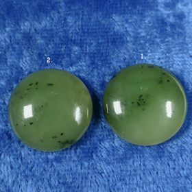 Nefriitti kapussi vihreä, pyöreä 17,5mm