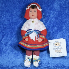 Nukke Lapinnukke 18cm tyttö punaisessa lapinpuvussa