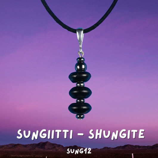 Sungiitti ja hematiitti riipus SUNG12