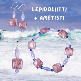 Rannekoru lepidoliitti 18cm LAILA