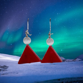 Korvakorut kvartsiitti punainen tonttulakki JOU11