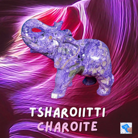 Kiviveistos tsharoiittinorsu 1309g  elefantti 