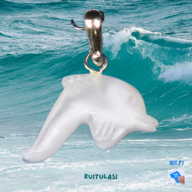 Riipus delfiini, valkoinen kissansilmä kuitulasi