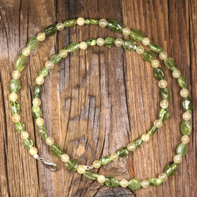 Helmet vihreä peridootti ja keltainen kalsiitti 47cm Olive5