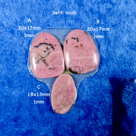 Kapussi setti rodoniitti 3kpl nro4