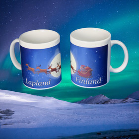 Muki joulupukki ja porot Finland Lapland