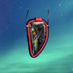 Riipus spektroliitti nahkariipus 55x30mm nahkanauhassa nro3 