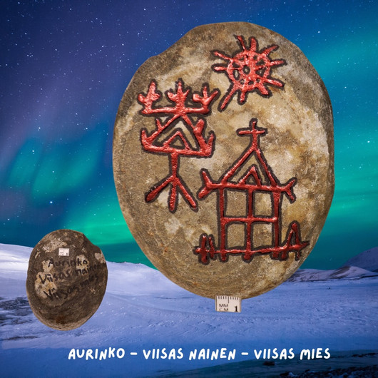 Shamaanikivi aurinko, viisas nainen ja viisas mies kvartsiitti nro1