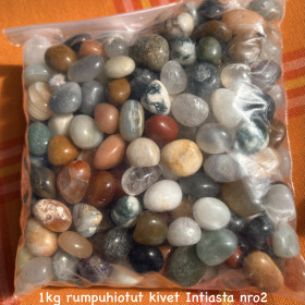 Onnenkivet rumpuhiottuja mix 1kg pakkaus Intiasta. Valitse valikosta