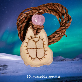 Riipus poronsarvi ja ametisti AURINGON JUMALA nro 30