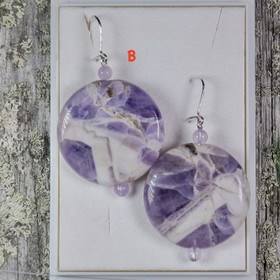 Korvakorut ametistikvartsi kiekko 30mm MARITA valitse