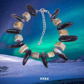 Rannekoru ametisti ja poronsarvi GIERA 16-21cm