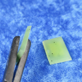 Nefriitti kapussi tauluhiontainen vihreä ohut suorakaide