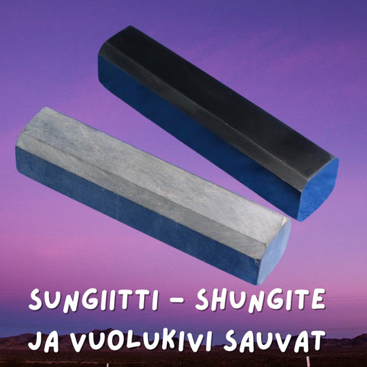 Hoitosauvat sungiitti ja vuolukivi 12x2,5cm hoitosauvapari
