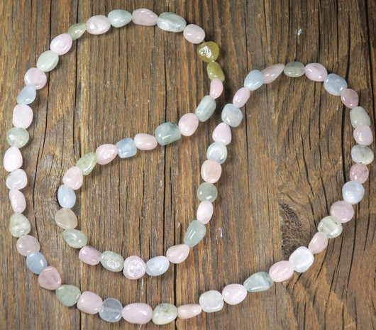 Kaulahelmet beryllit morganiitti akvamariini heliodori, 65cm 