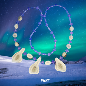 Helmet ametisti ja poronsarven siivuja 70cm BIRET