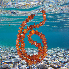 Kaulahelmet meripihka 49cm AMB5