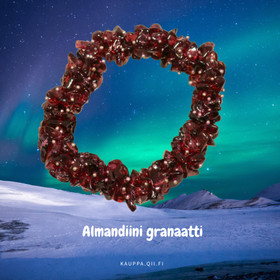 Rannekoru almandiini granaatti, paksu sipsi , sopiva 16cm 