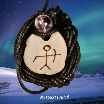 Riipus poronsarvi ja ametisti. Metsästäjä nro46