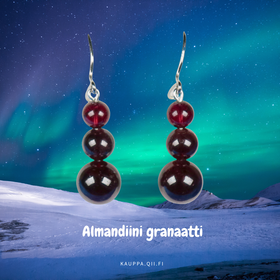 Korvakorut almandiini granaatti lumiukko malli ALMA865