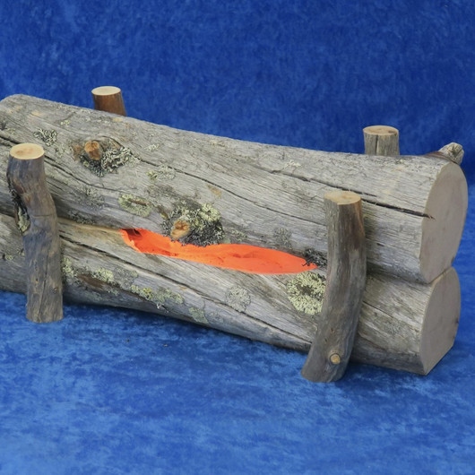 Pöytävalaisin RAKOVALKEA Lapin kelopuu tunnelmallinen 3W liekkilamppu